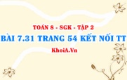 Bài 7.31 trang 54 Toán 8 Kết nối tri thức Tập 2